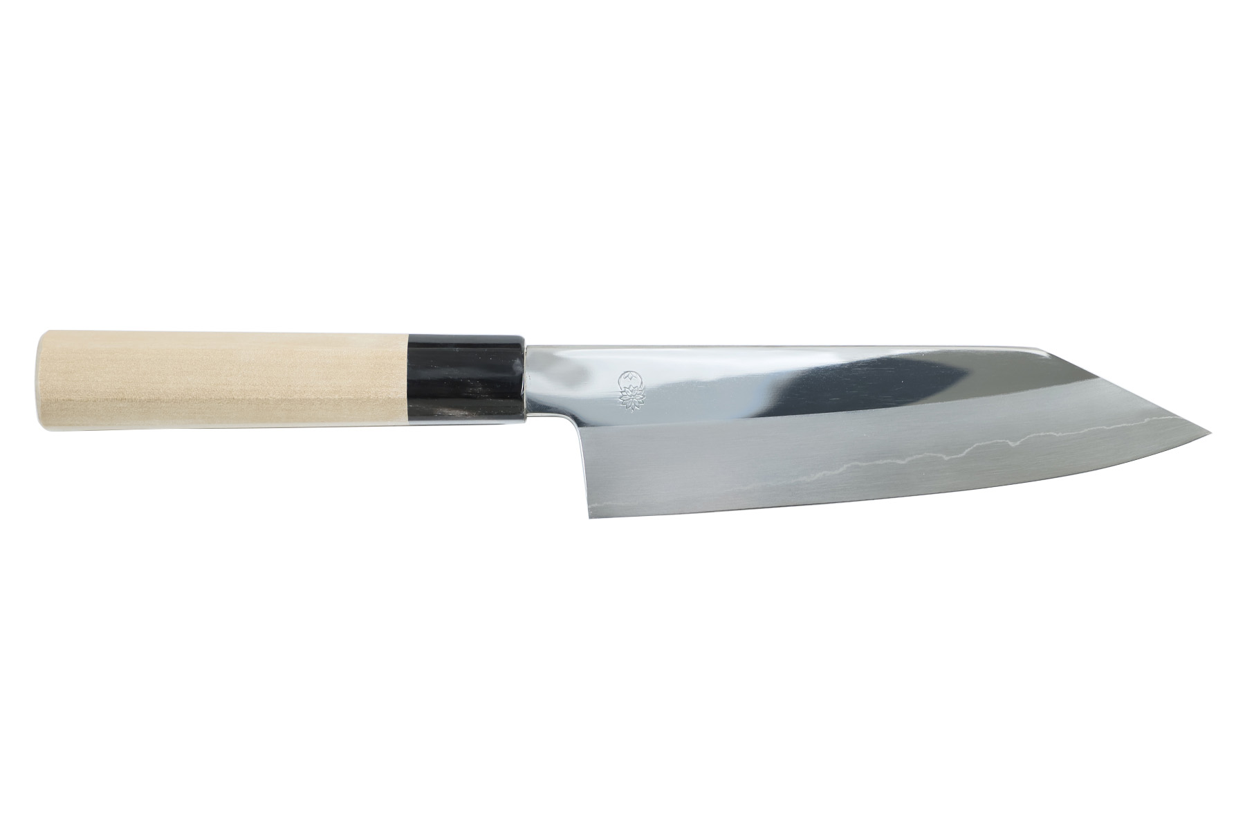 Couteau japonais artisanal Sakai Kikumori Choyo Silver - Couteau kiri-santoku 18 cm