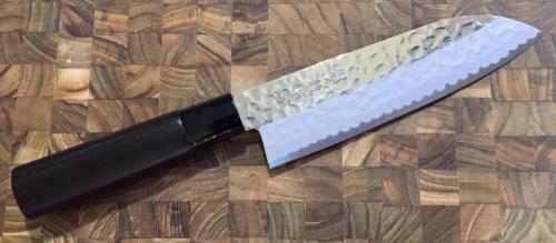 Couteau japonais Santoku 17  cm Jaku Hammered