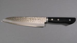 Couteau japonais Kane Tsune 3 couches martelé - Couteau de chef 18 cm