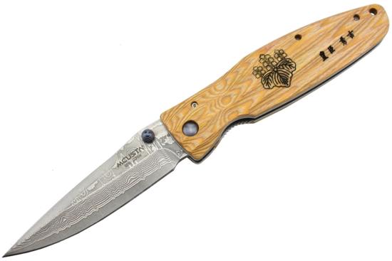 Couteau japonais Mcusta SENGOKU - PAKKA WOOD JAUNE- VG10 DAMAS