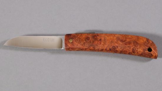 Couteau japonais Higonokami de Junpei Makkari loupe d'amboine - 6 cm - 19