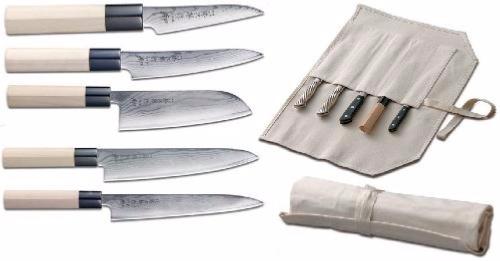 Mallette de 5 couteaux japonais Tojiro Shippu Damas