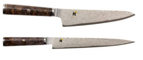 SET DE 2 COUTEAUX JAPONAIS MIYABI 5000MCD67 UTILITAIRE - SUJIHIKI MIYABI BLACK