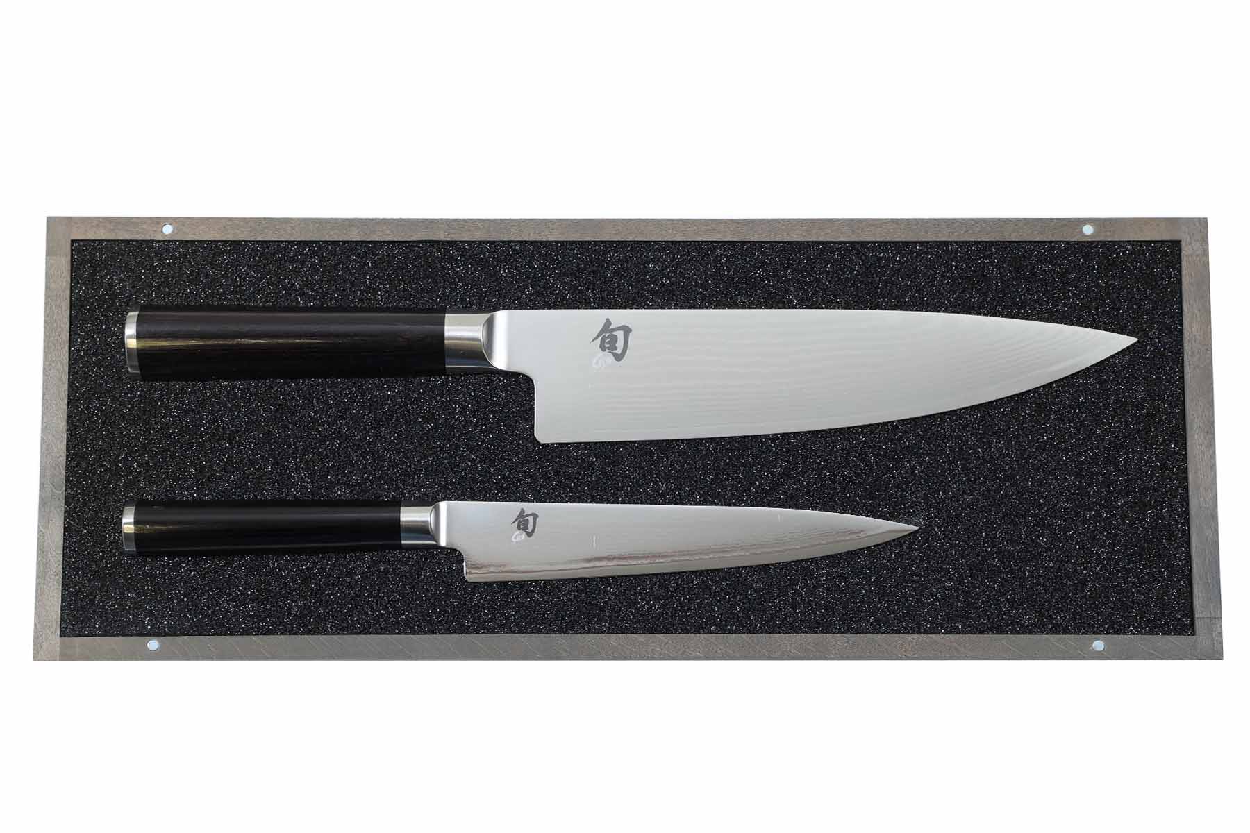 Coffret 2 couteaux japonais Kai Shun Classic damas - Couteau utilitaire et couteau de chef