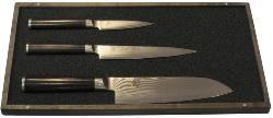 COFFRET 3 COUTEAUX SHUN DAMAS (SANTOKU)