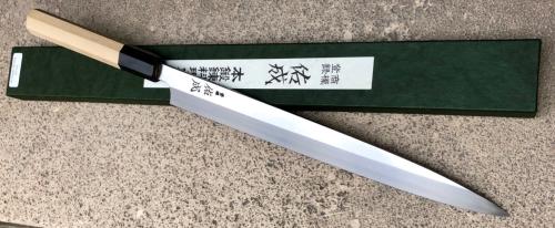 COUTEAU ARTISANAL JAPONAIS SASHIMI 300 MM VG10 DE SUKENARI