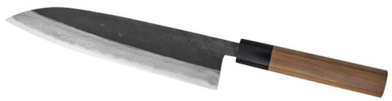 Couteaux japonais Shiro Kamo brut de forge damas