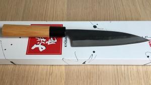 Couteau japonais artisanal Kyusakichi shoto 14,5 cm - zelkova