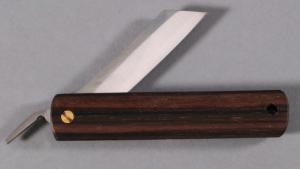 Couteau pliant japonais Higonokami de Junpei Makkari ébène de Macassar - 6 cm