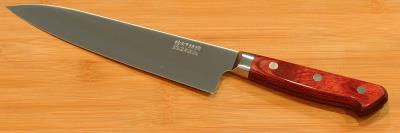 Couteau japonais de cuisine Takamura Super Gold Red - Chef 21 cm