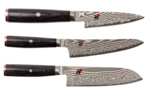 Set de 3 couteaux japonais Miyabi 5000FCD forme japonaise