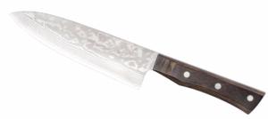 Couteau artisanal Shigeki Tanaka gamme Brownwood - couteau de chef 18,5 cm