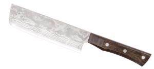 Couteau artisanal Shigeki gamme Brownwood - couteau nakiri 17,5 cm