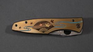 Couteau pliant Mcusta "Feuille d'érable" Platinum Label édition limitée modèle Printemps