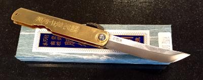 COUTEAU PLIANT JAPONAIS HIGONOKAMI TANTO - LAITON