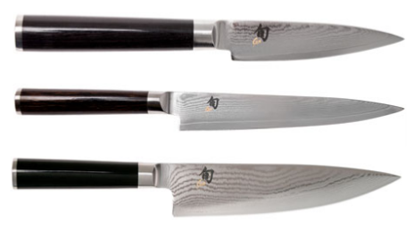 Set de 3 couteaux japonais Kai Shun Classic damas forme européenne