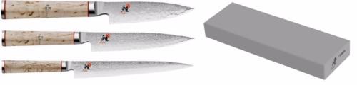 Set de 3 couteaux japonais Miyabi 5000MCD spécial poisson + Pierre à aiguiser Miyabi