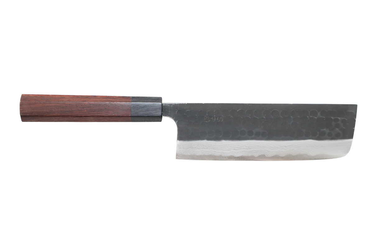 Couteau japonais artisanal de Masashi Yamamoto - Couteau nakiri 18 cm damas