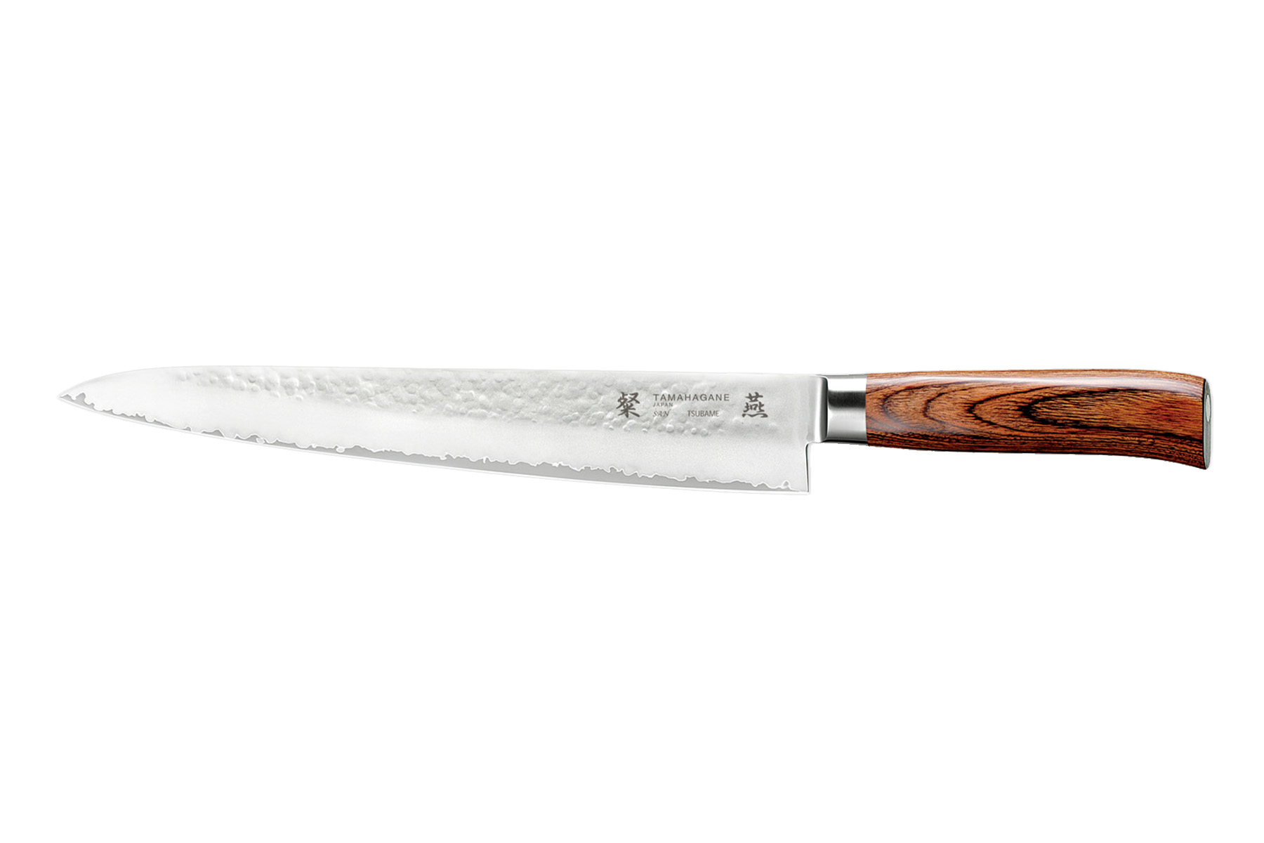Couteau japonais Tamahagane Tsubame pakkawood - couteau sujihiki 27 cm