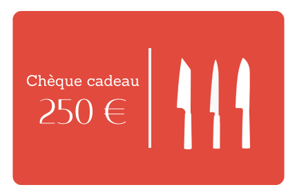 Chèque cadeau couteau japonais 250€