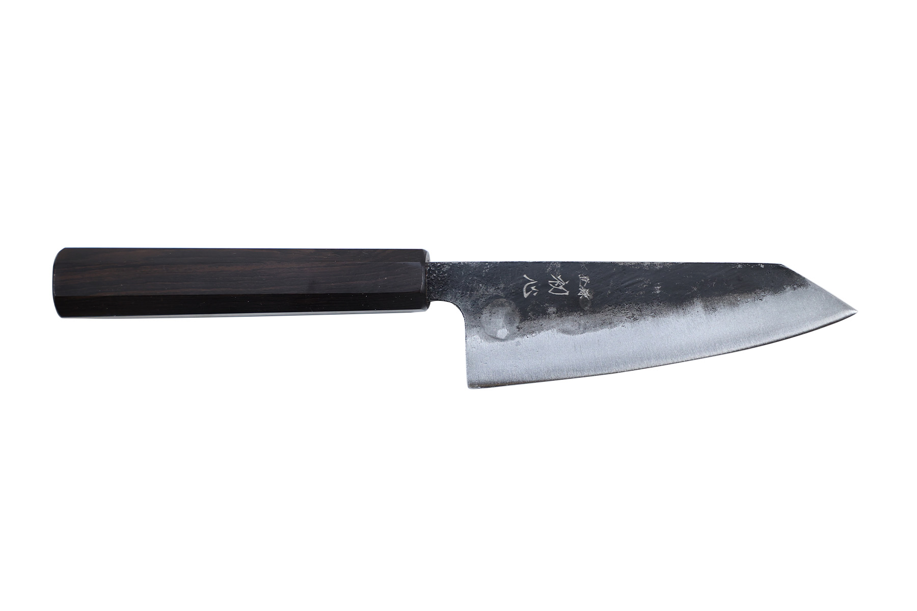 Couteau japonais artisanal Hatsukokoro Kurogane Blue2 - Couteau kobunka 12 cm