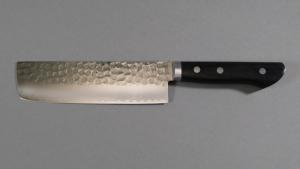 Couteau japonais Kane Tsune 3 couches martelé - Couteau Nakiri 16,5 cm