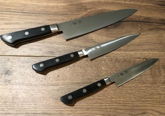 Set de 3 couteaux japonais Jaku Forgé forme européenne