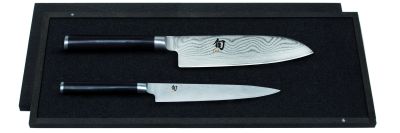 Coffret 2 couteaux japonais Kai Shun Damas (santoku - utilitaire)