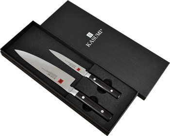 Coffret de 2 couteaux de cuisine japonais Kasumi Damas