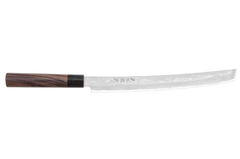 Couteau japonais artisanal par Masanobu Okada - Couteau Takobiki 30 cm