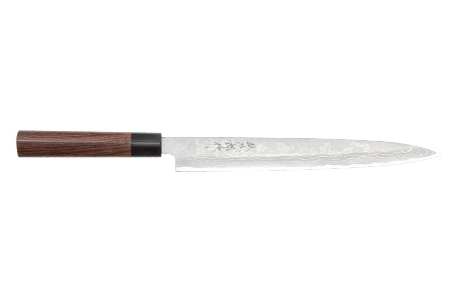 Couteau japonais artisanal par Masanobu Okada - Couteau yanagiba 26 cm