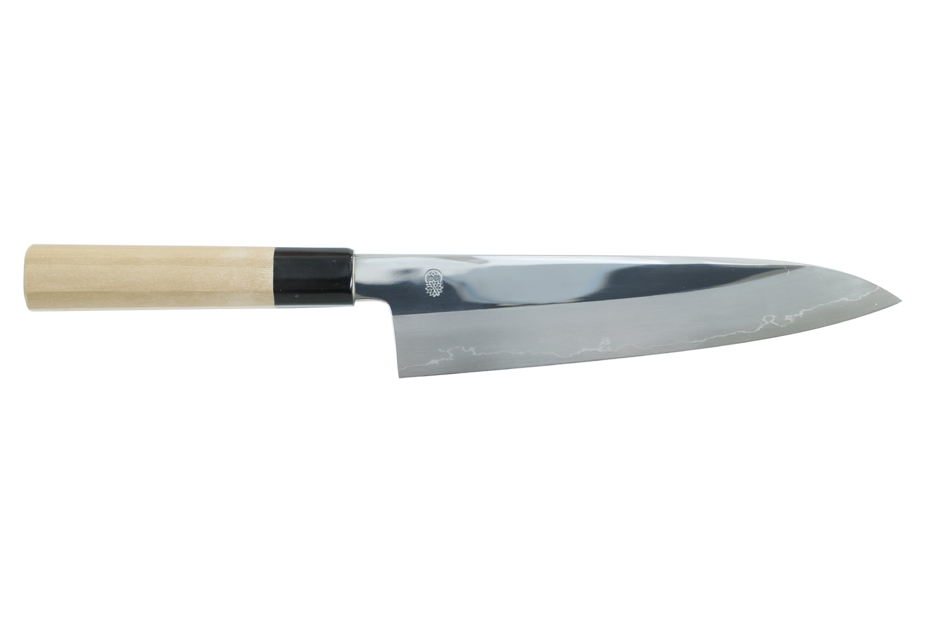 Couteau japonais artisanal Sakai Kikumori Choyo Silver - Couteau gyuto 21 cm