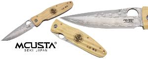 Couteau japonais pliant Mcusta MC-185G Gunshin pakkawood blanc - SGPS