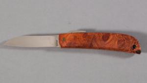 Couteau pliant japonais Higonokami de Junpei Makkari loupe d'amboine - 6 cm - 5