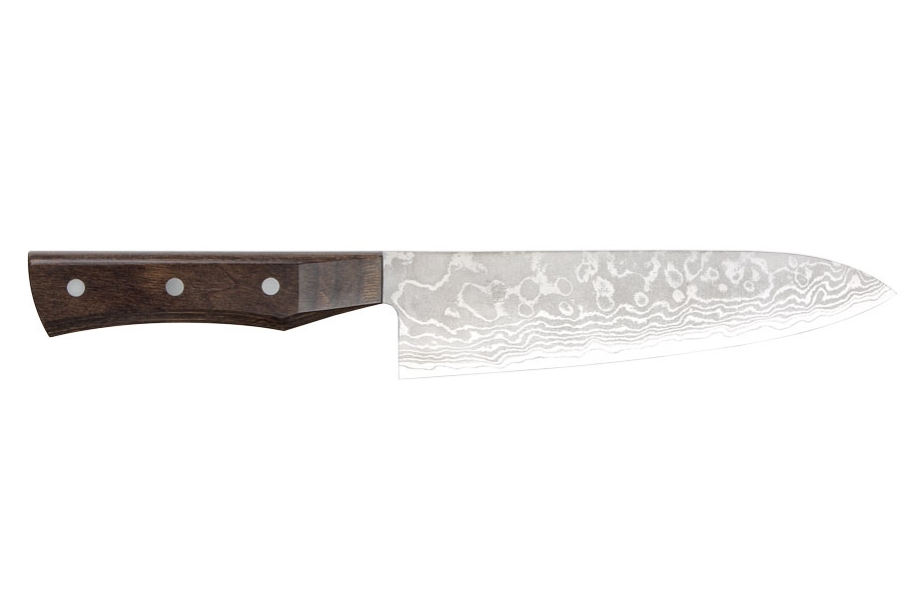 Couteau artisanal Shigeki Brownwood - Couteau gyuto 22 cm