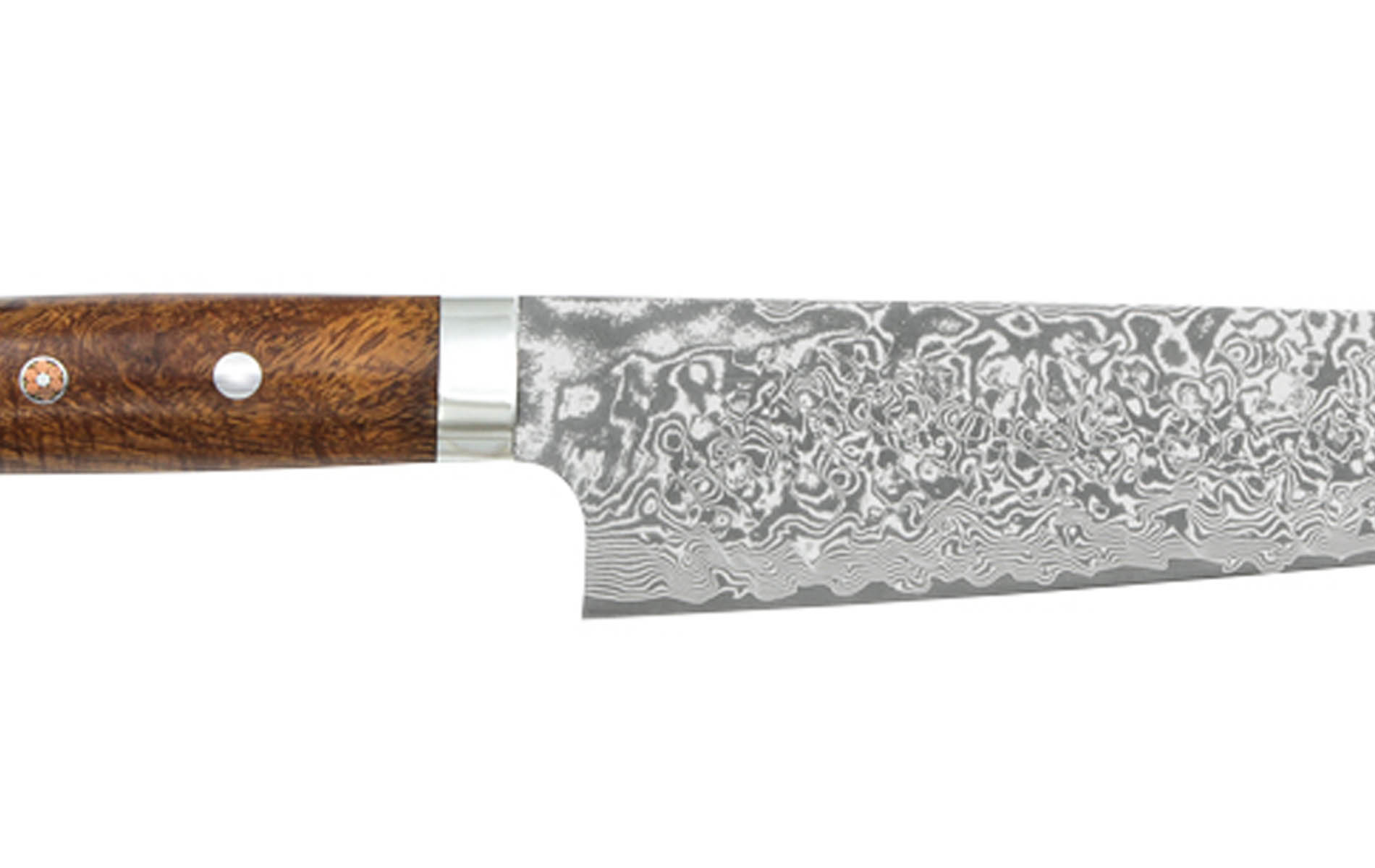 Couteau japonais artisanal SG2 damas de Takeshi Saji - Couteau gyuto 24 cm