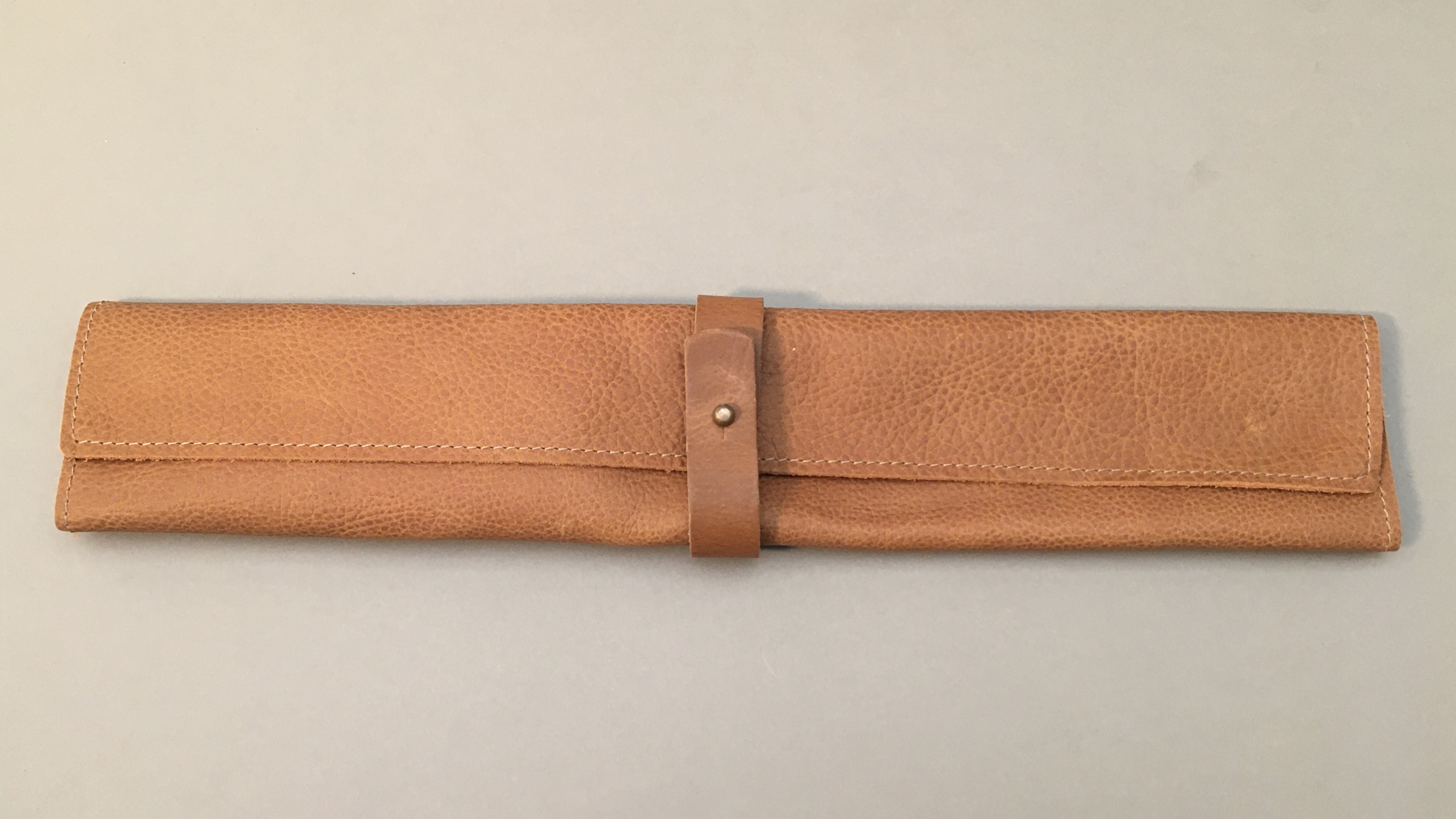 Mallette de rangement en cuir Crafted 1 couteau japonais - Cognac