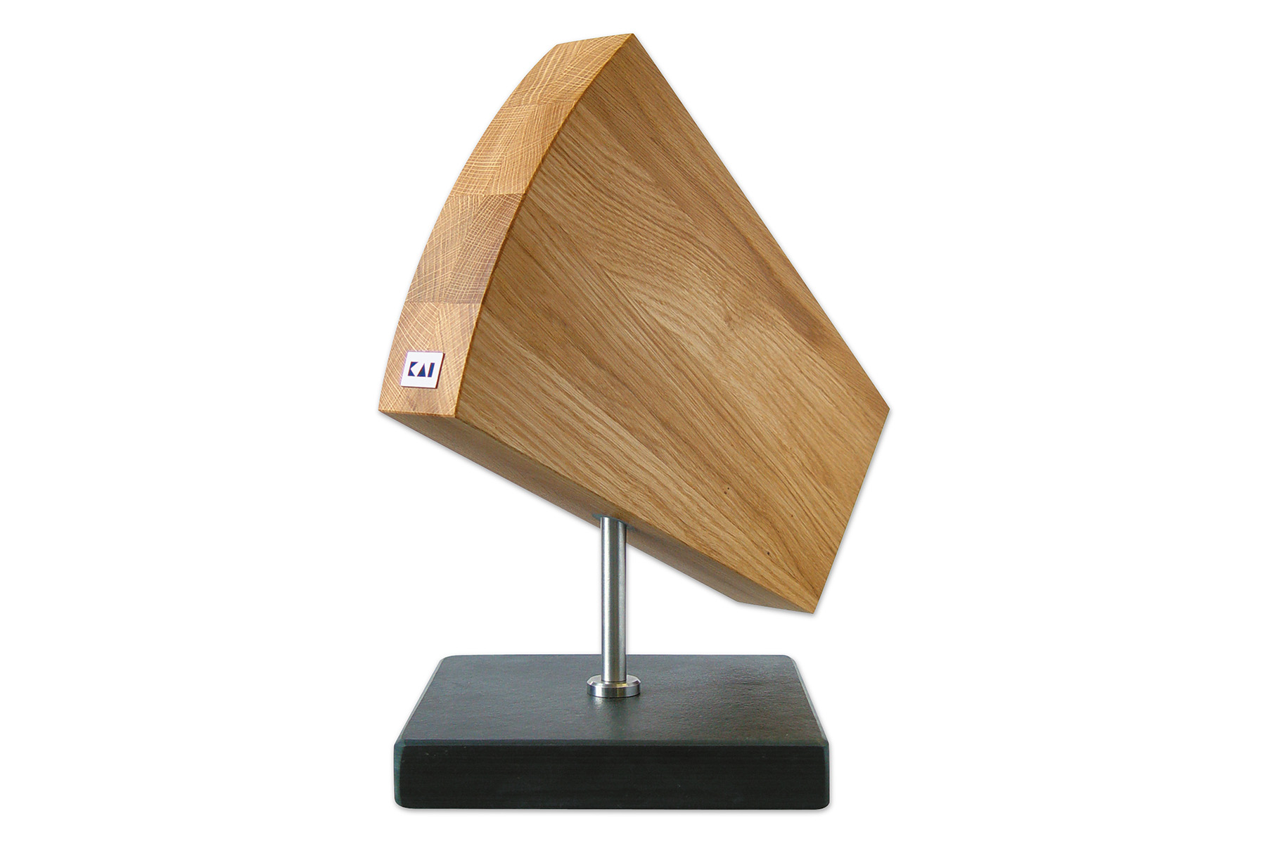 Porte-couteaux aimanté rotatif Kai pour 6 à 8 couteaux - Chêne et granite