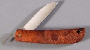 Couteau pliant japonais Higonokami de Junpei Makkari loupe d'amboine 6 cm - 8