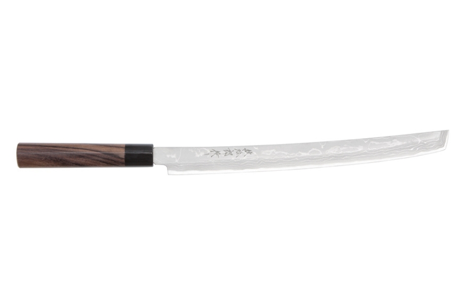 Couteau japonais artisanal par Masanobu Okada - Couteau Takobiki 27 cm