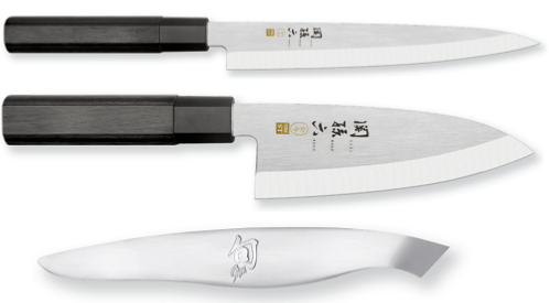 Set de 2 couteaux Kai Seki Magoroku Kinju poisson + pince (droitier)