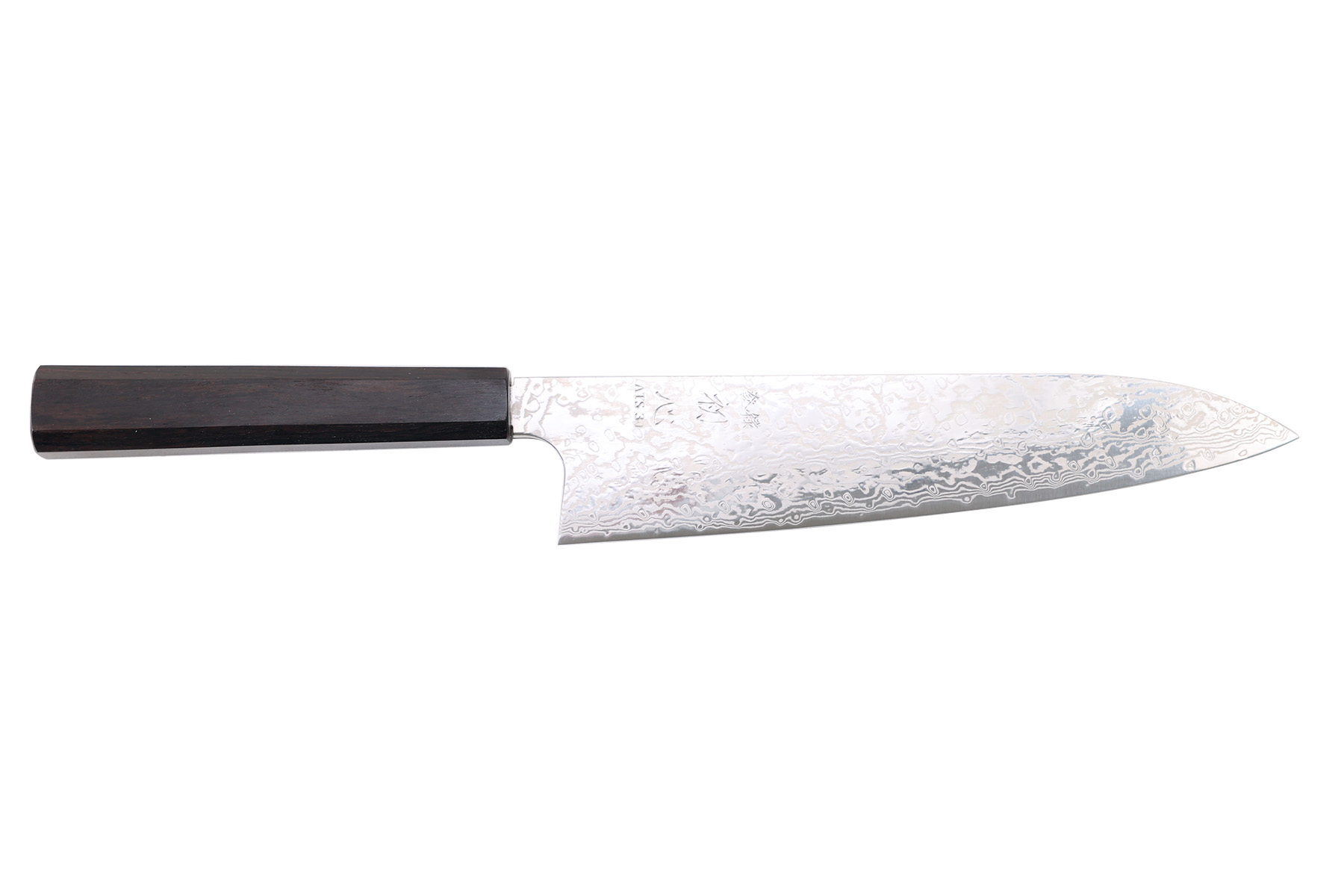 Couteau japonais Hatsukokoro ATS-34 damas - Couteau gyuto 21 cm