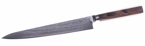 COUTEAU JAPONAIS DE CUISINE TAKAMURA GAMME HANA DAMASCUS HGPS TRANCHEUR 24 CM