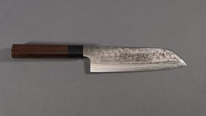 Couteau japonais artisanal de Yoshida Hamono - Santoku 18 cm - ZDP189 - Damas