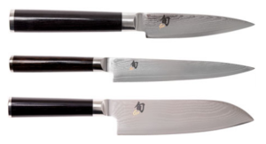 Set de 3 couteaux japonais Kai Shun Classic damas forme japonaise