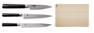 SET DE 3 COUTEAUX JAPONAIS KAI SHUN CLASSIC "SPÉCIAL POISSON" ET PLANCHE