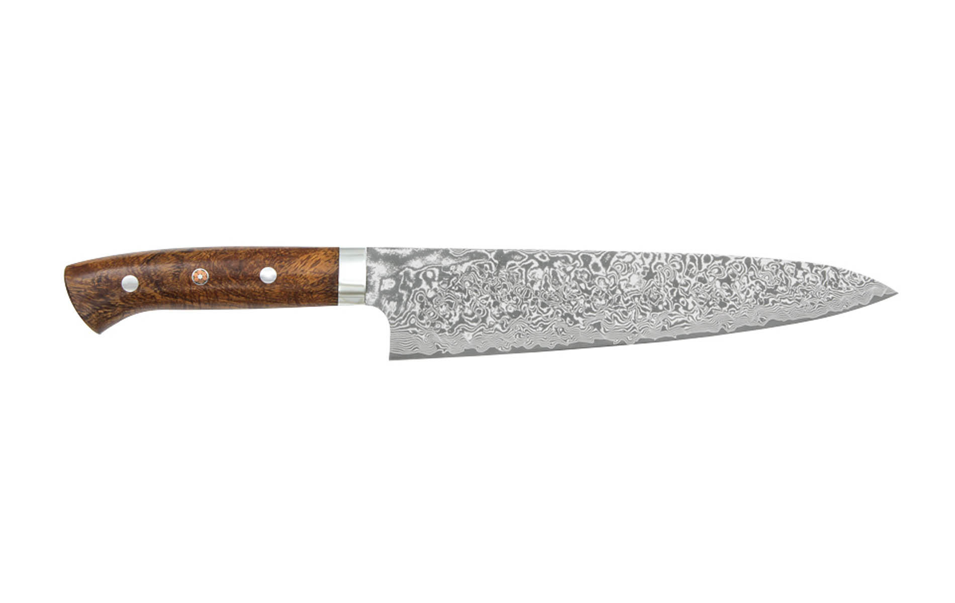 Couteau japonais artisanal SG2 damas de Takeshi Saji - Couteau gyuto 24 cm