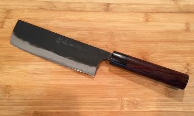 COUTEAU JAPONAIS MASAKAGE GAMME ANRYU FINITION "BRUT DE FORGE" NAKIRI 16.5 CM