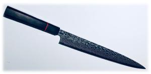 COUTEAU ARTISANAL JAPONAIS SUJIHIKI 270 MM ZDP-189 / DAMAS DE SUKENARI