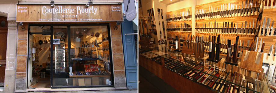 Bourly's knife shop Paris 6